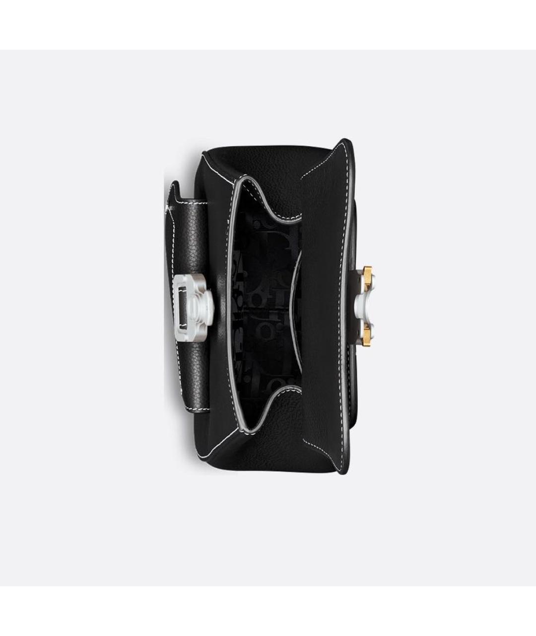 CHRISTIAN DIOR Черная кожаная сумка на плечо, фото 6