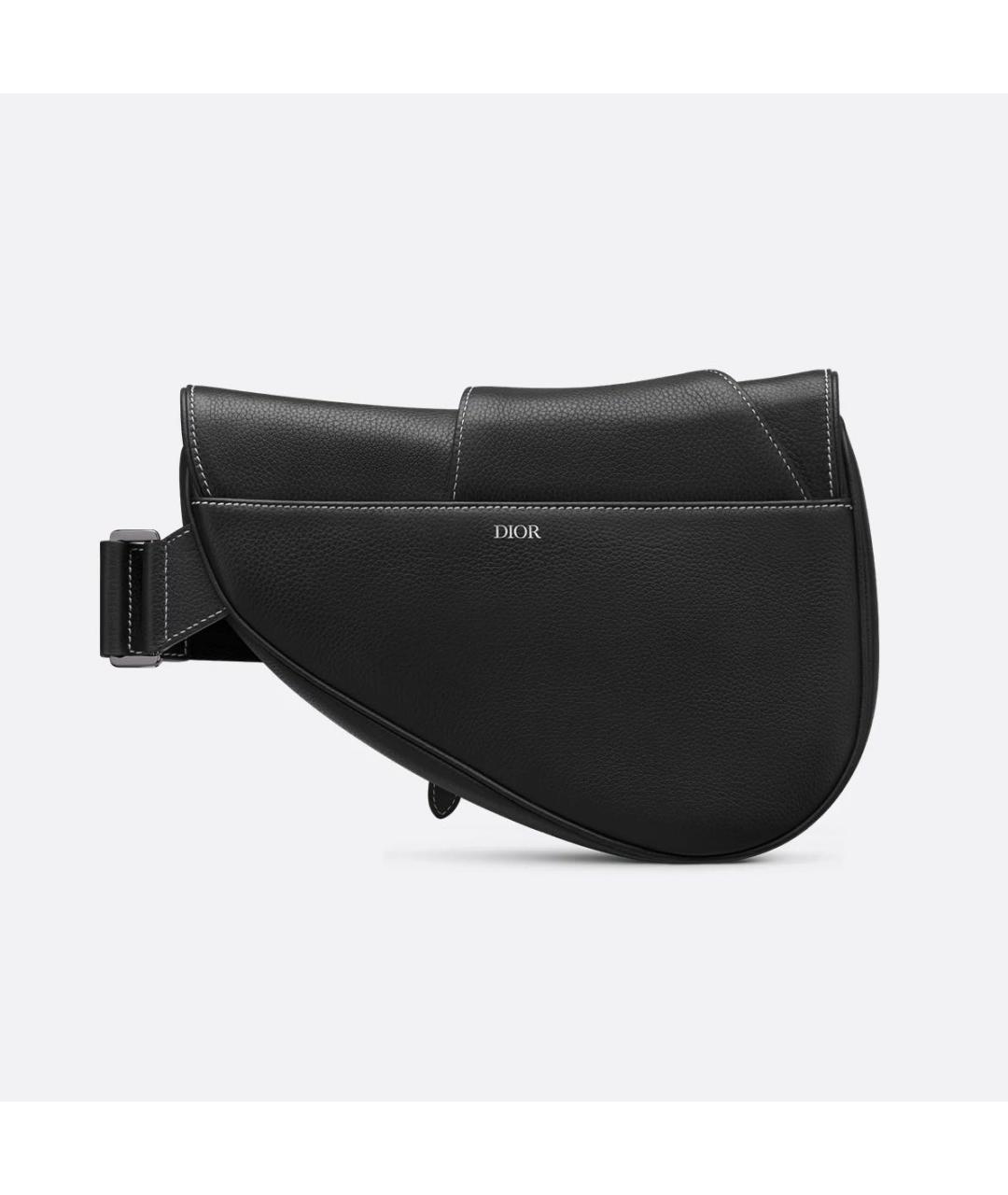 CHRISTIAN DIOR Черная кожаная барсетка, фото 2