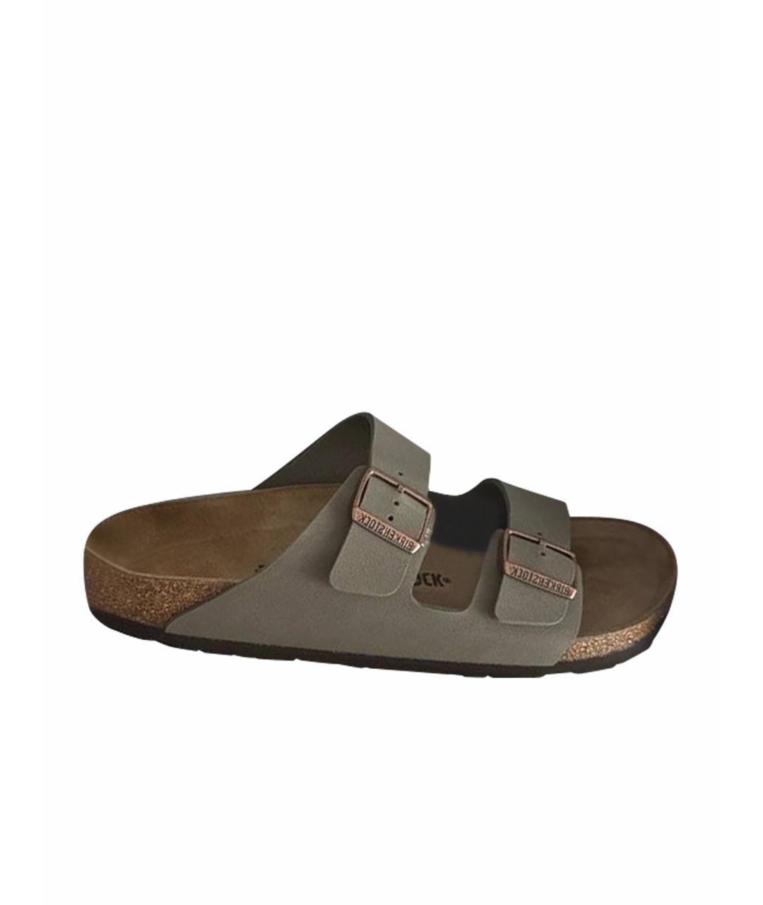 BIRKENSTOCK Серые шлепанцы, фото 1