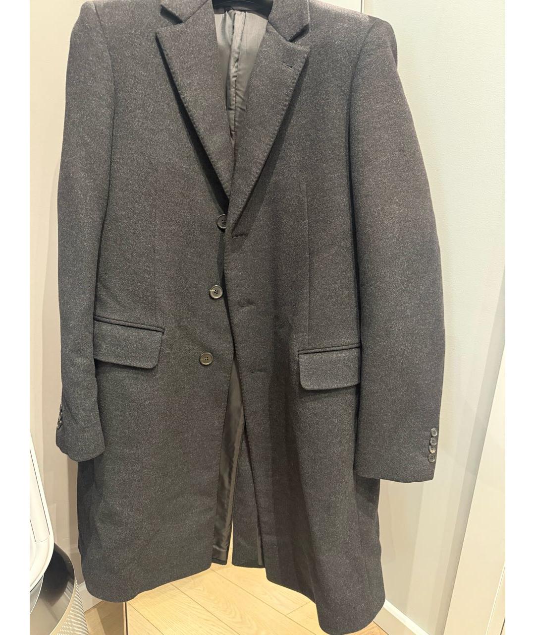 LOUIS VUITTON Антрацитовое шерстяное пальто, фото 7