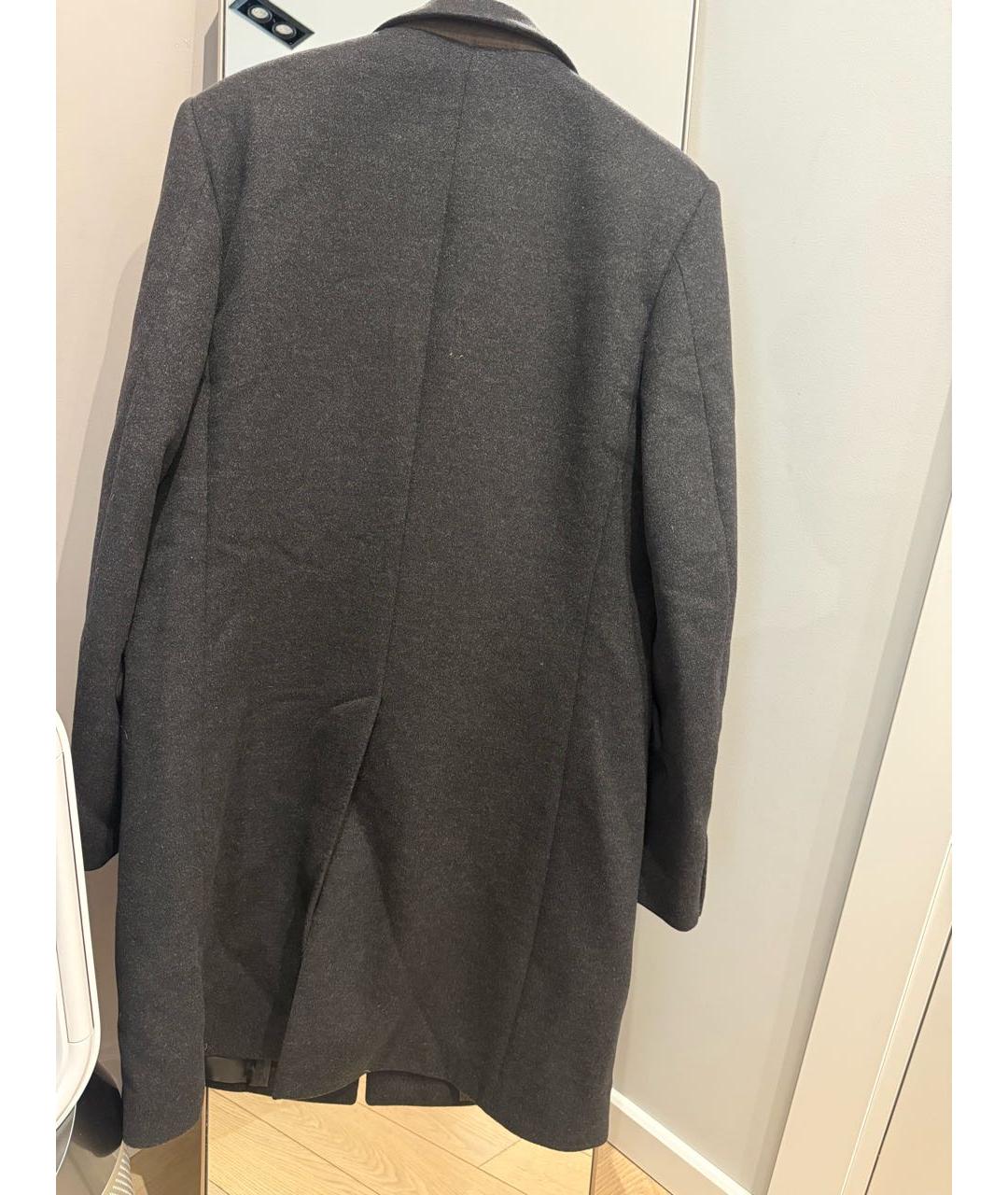 LOUIS VUITTON Антрацитовое шерстяное пальто, фото 3