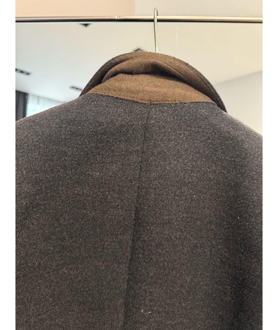 LOUIS VUITTON Антрацитовое шерстяное пальто, фото 6