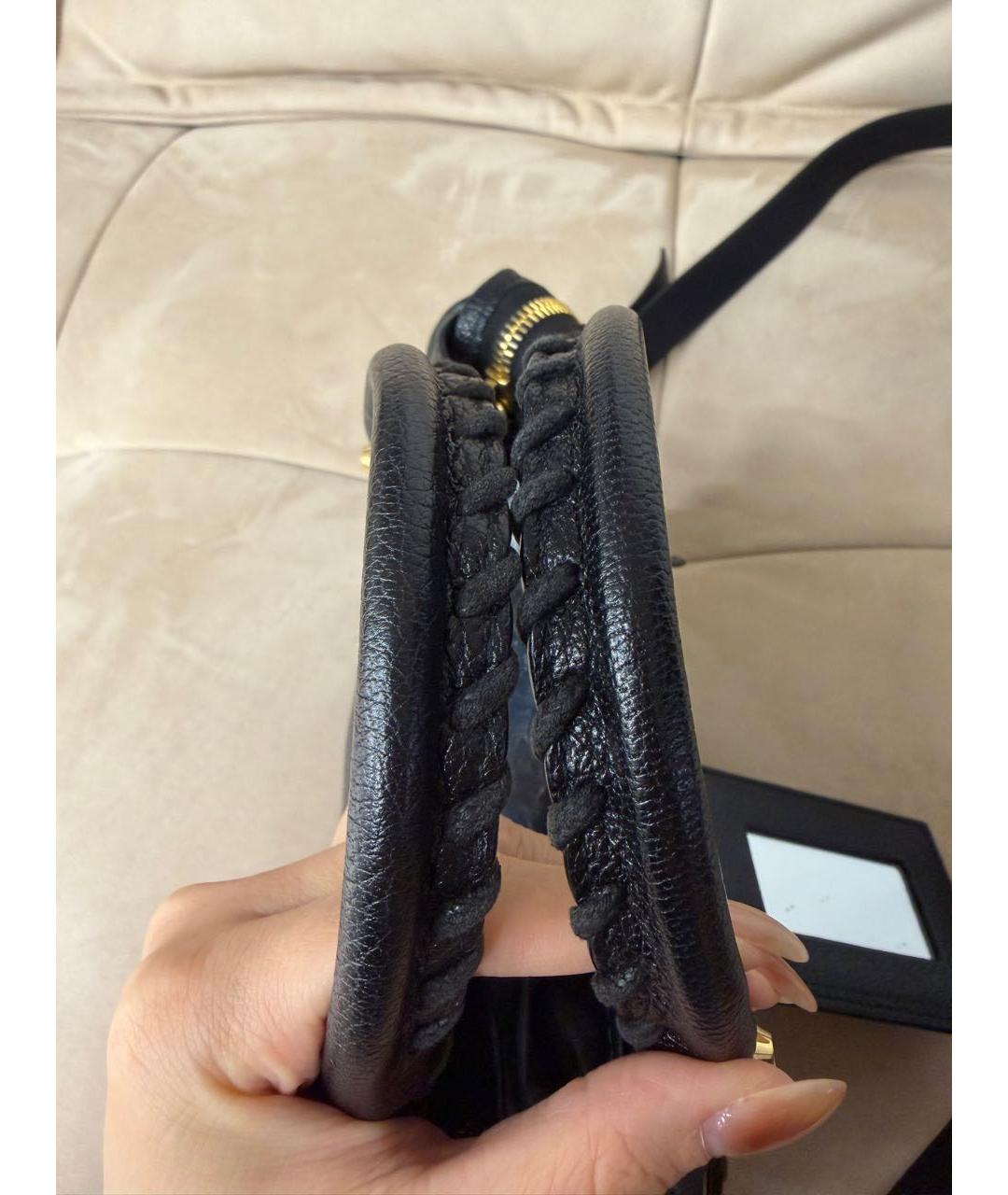 BALENCIAGA Черная кожаная сумка с короткими ручками, фото 4