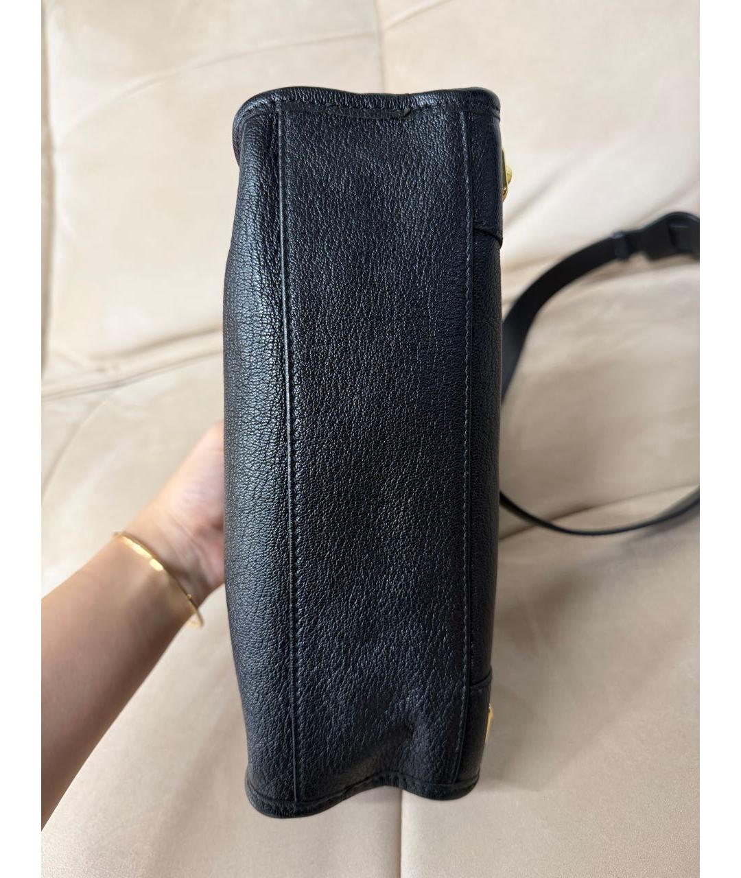 BALENCIAGA Черная кожаная сумка с короткими ручками, фото 6