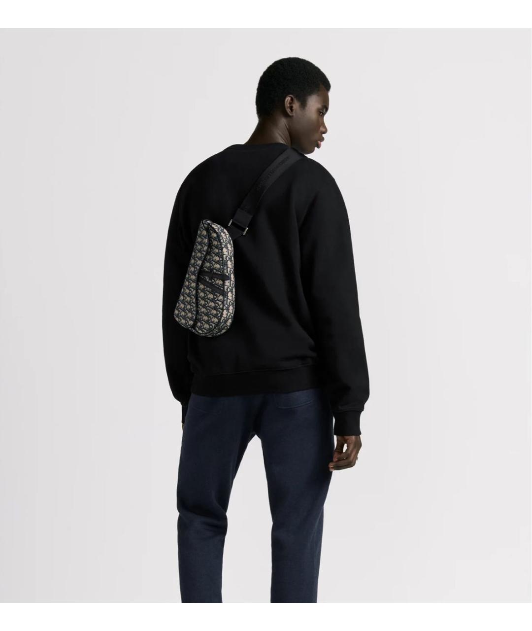 CHRISTIAN DIOR Бежевая тканевая барсетка, фото 2