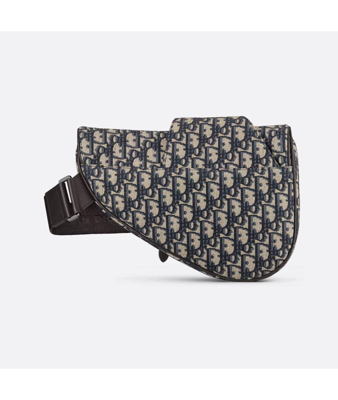 CHRISTIAN DIOR Бежевая тканевая барсетка, фото 3