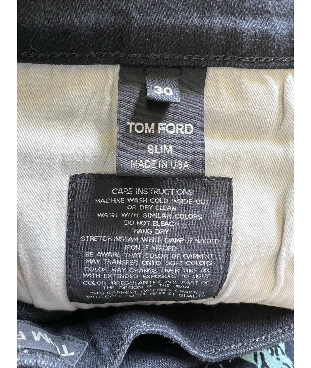TOM FORD Черные хлопковые джинсы скинни, фото 3