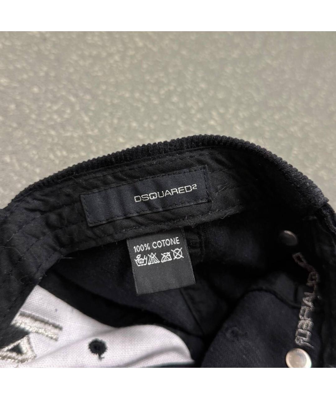 DSQUARED2 Черная хлопковая кепка/бейсболка, фото 4