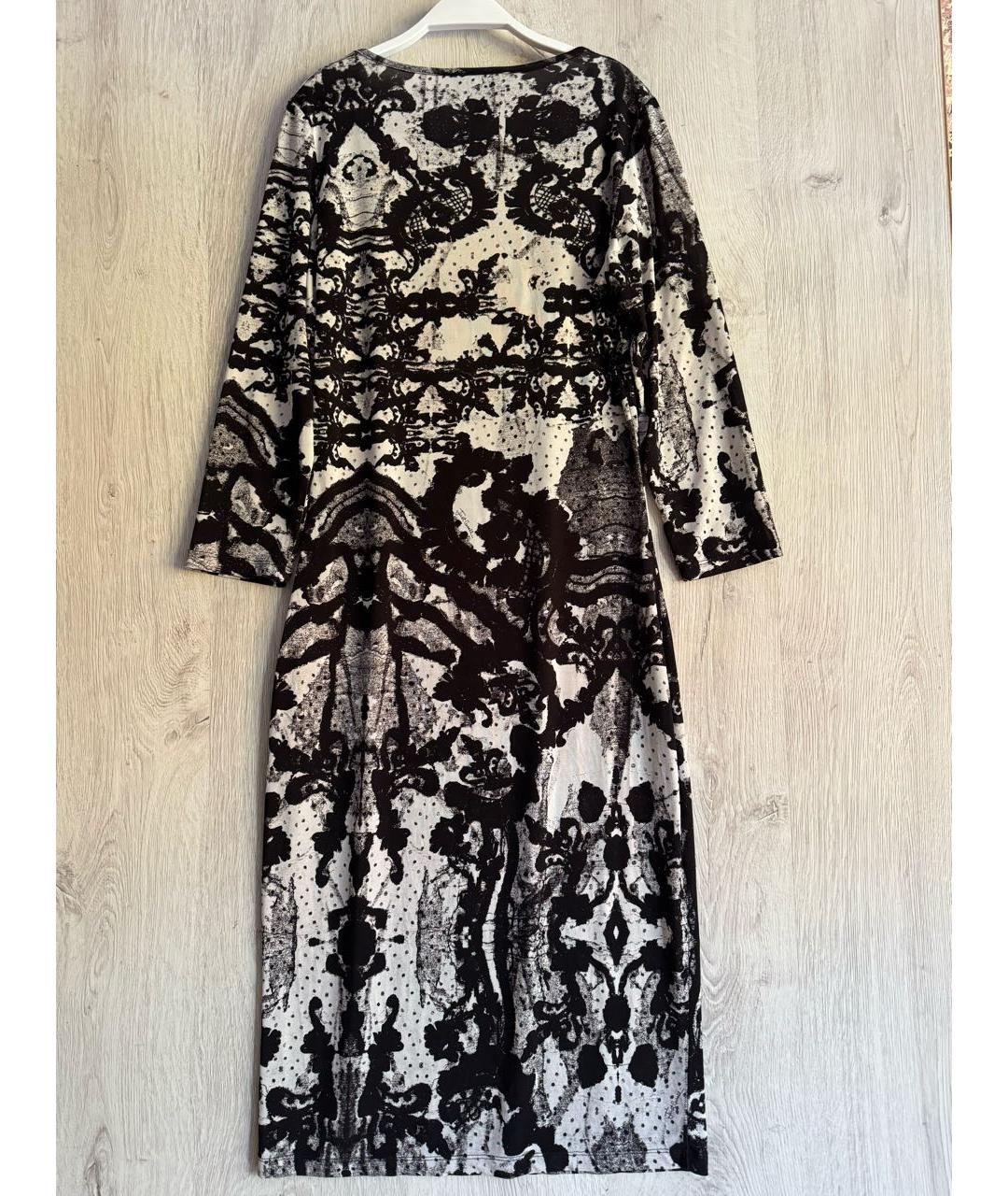 JUST CAVALLI Черное вискозное повседневное платье, фото 2