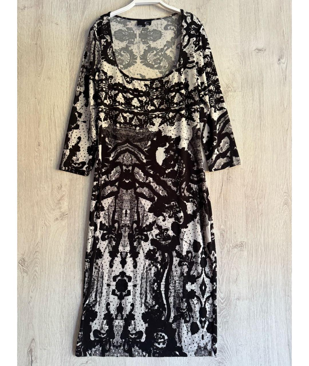 JUST CAVALLI Черное вискозное повседневное платье, фото 9