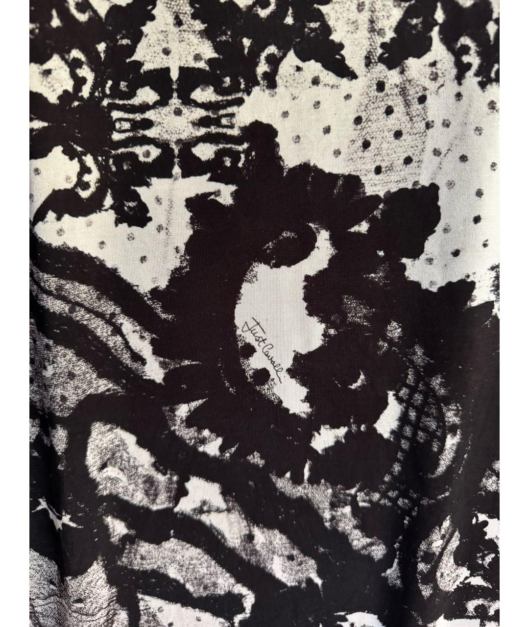 JUST CAVALLI Черное вискозное повседневное платье, фото 4