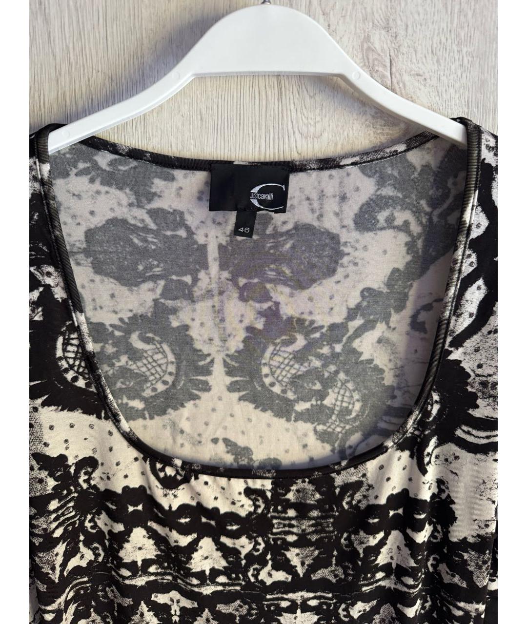 JUST CAVALLI Черное вискозное повседневное платье, фото 3