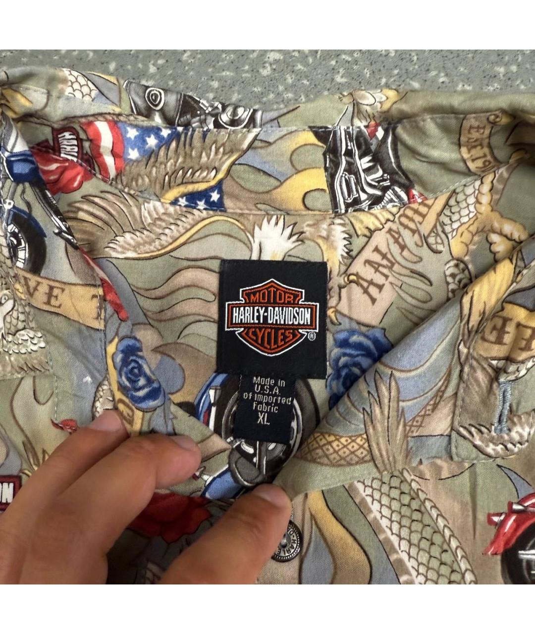 Harley Davidson Мульти хлопковая кэжуал рубашка, фото 3