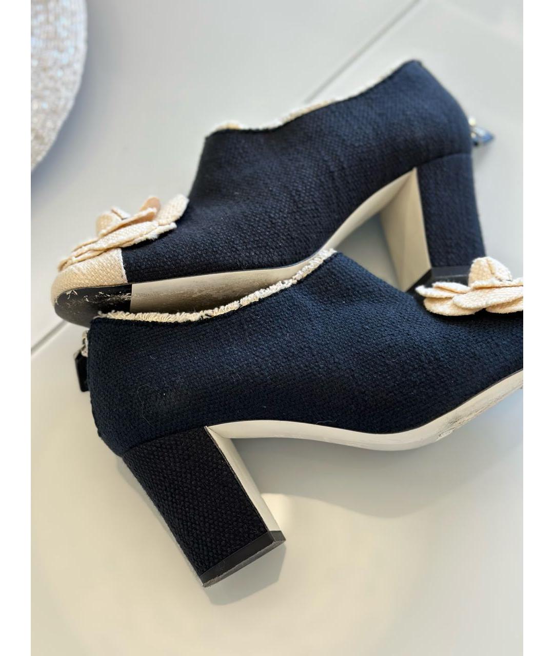 CHANEL Черные текстильные туфли, фото 9