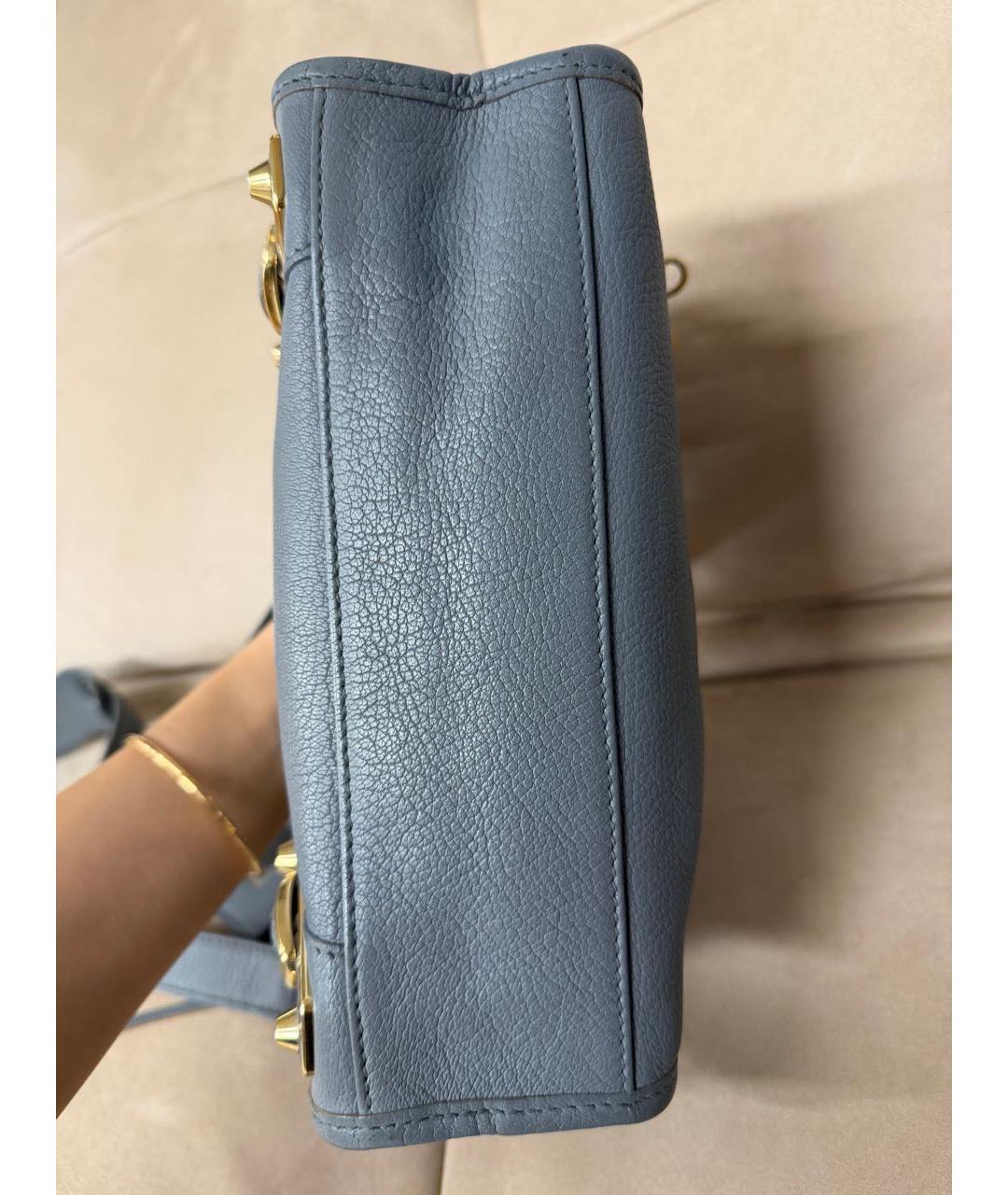 BALENCIAGA Серая кожаная сумка с короткими ручками, фото 4