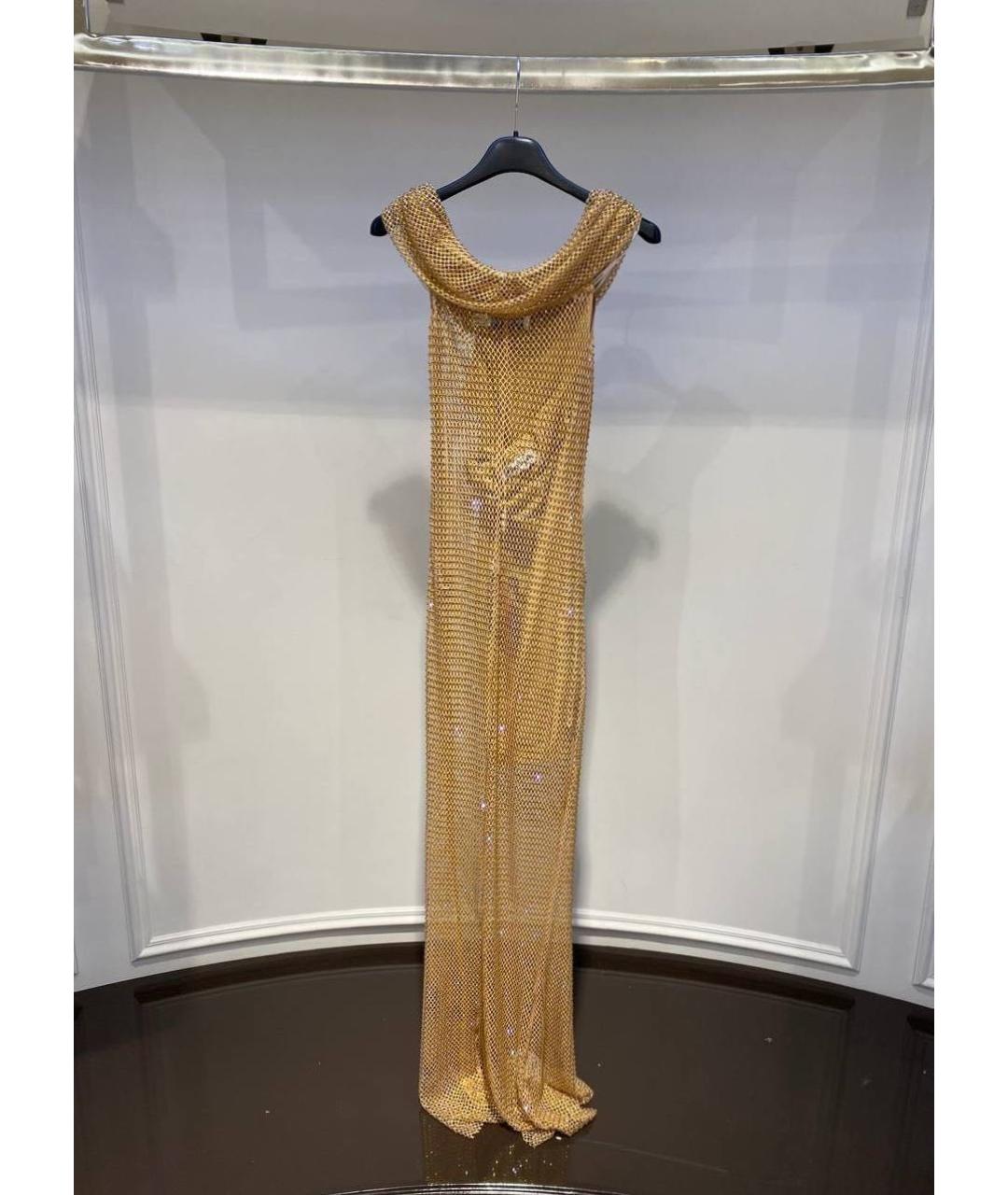 SELF-PORTRAIT Золотое вечернее платье, фото 3