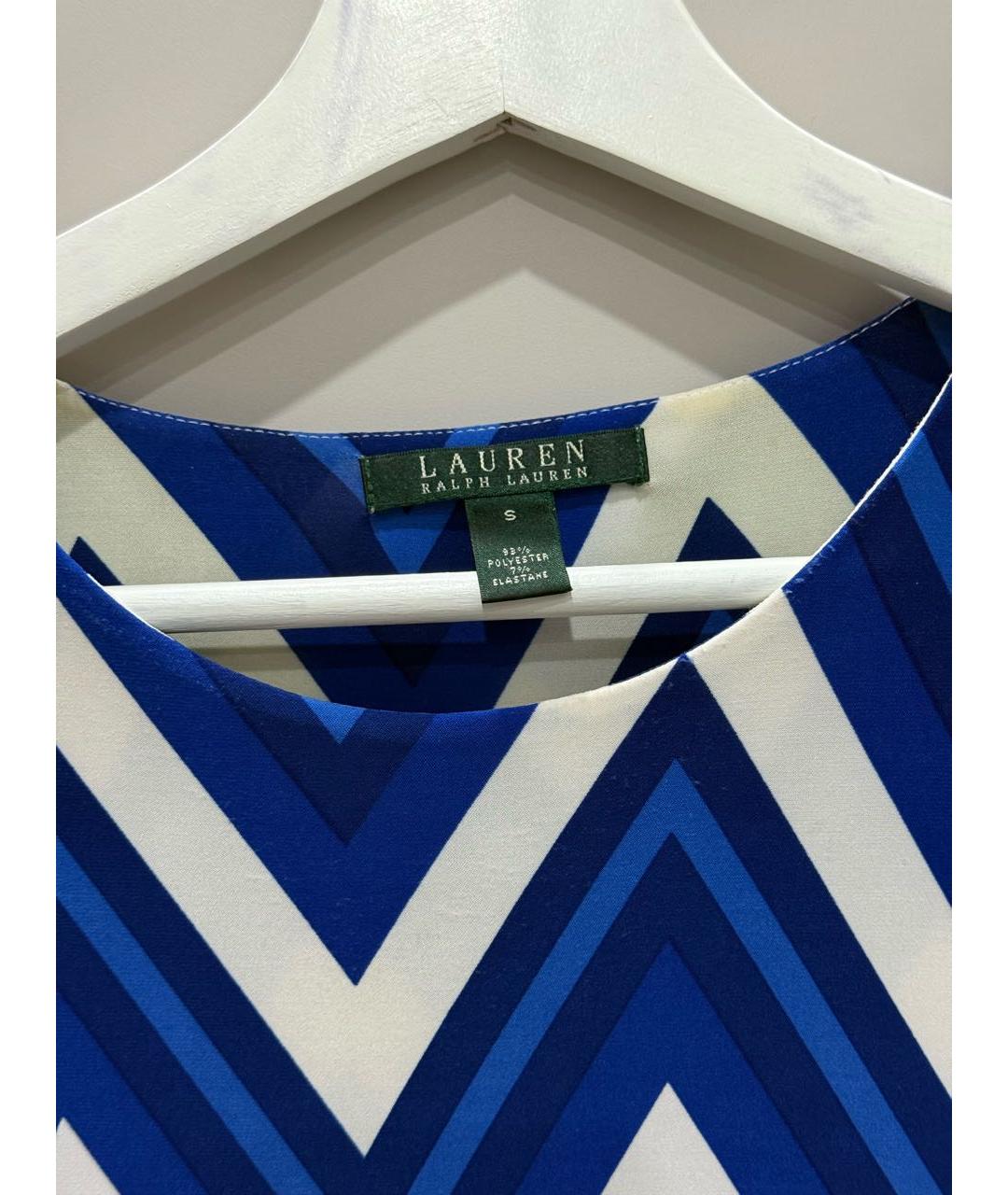 RALPH LAUREN Синее полиэстеровое повседневное платье, фото 3