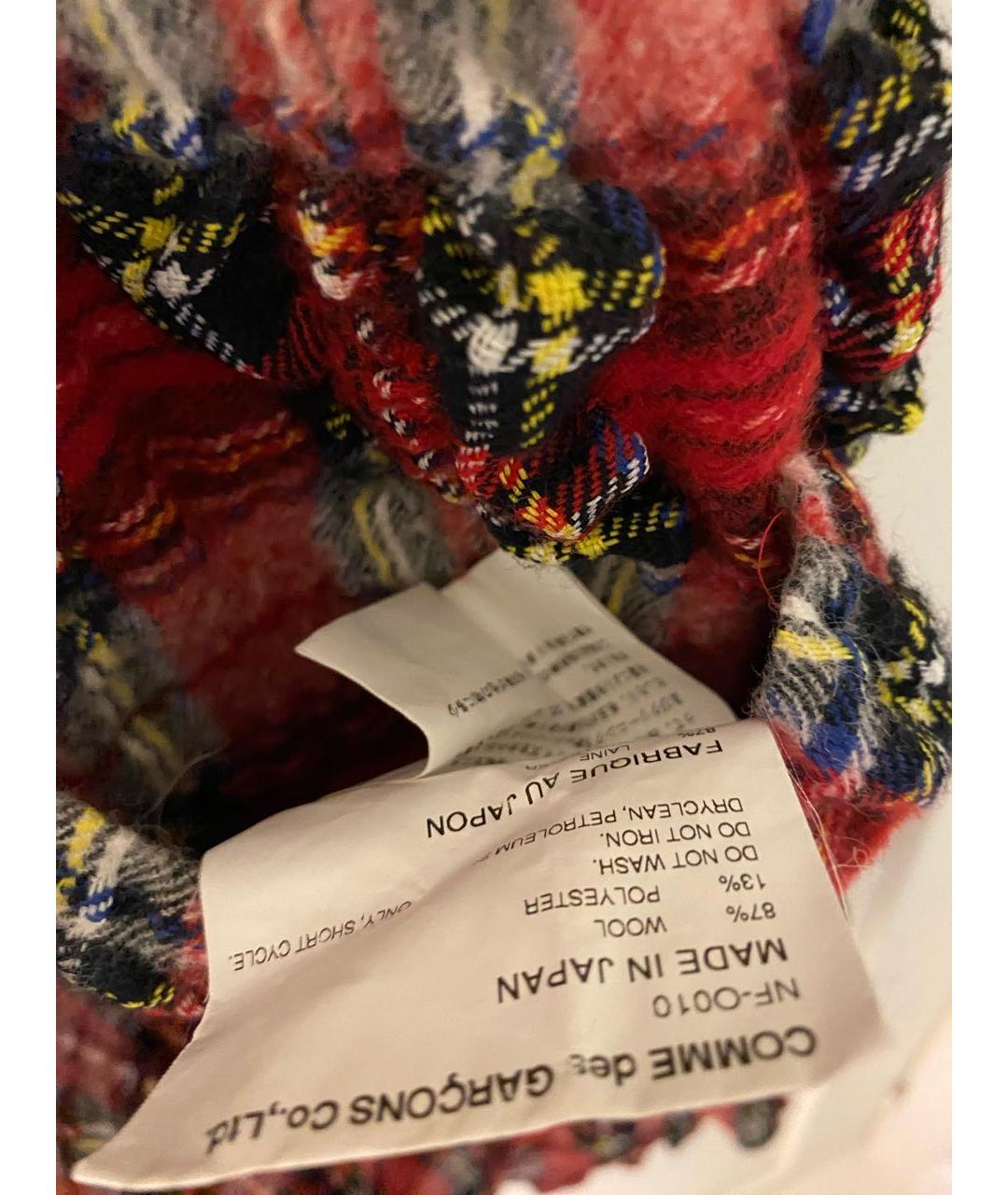 COMME DES GARÇONS Красное шерстяное повседневное платье, фото 8