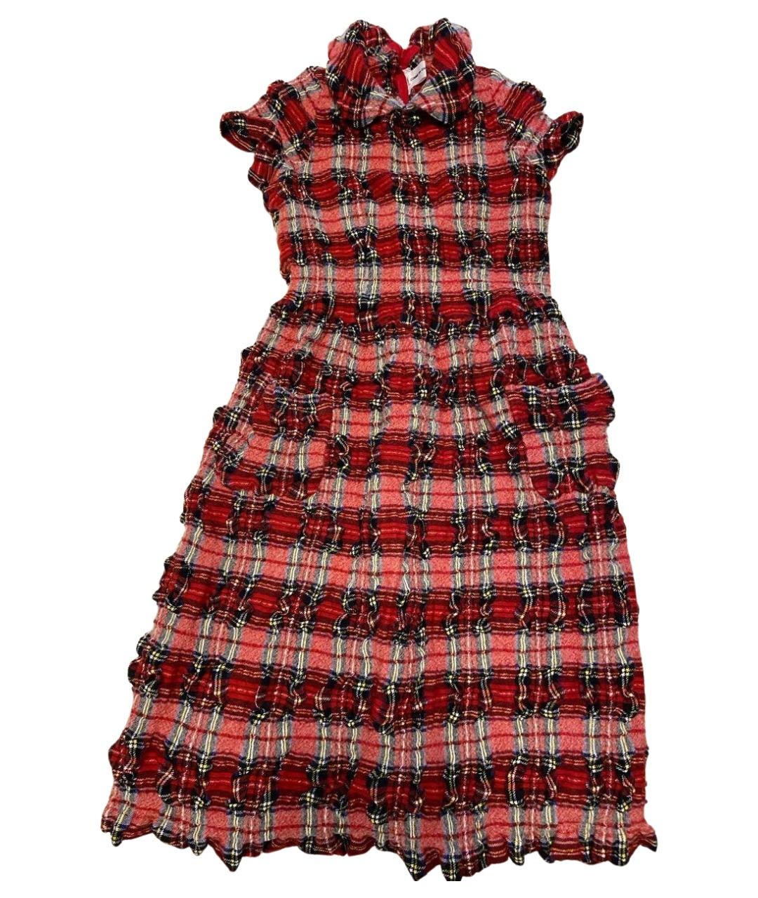 COMME DES GARÇONS Красное шерстяное повседневное платье, фото 1