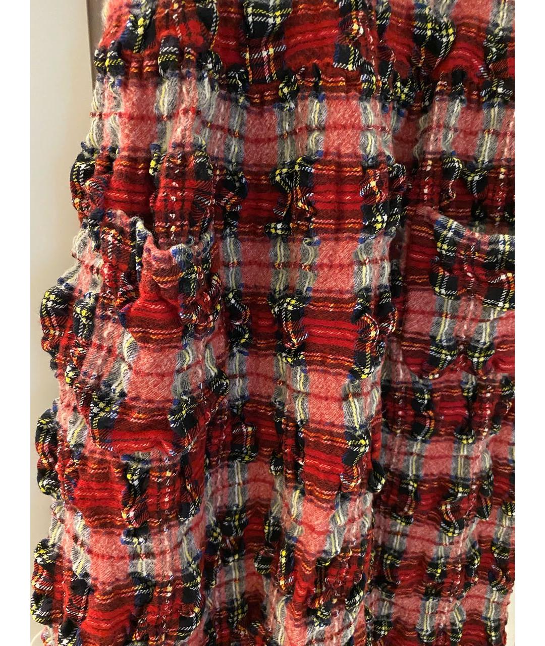 COMME DES GARÇONS Красное шерстяное повседневное платье, фото 6