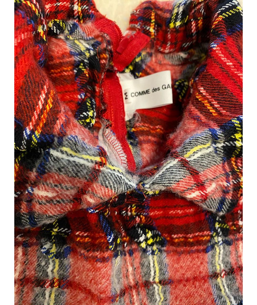 COMME DES GARÇONS Красное шерстяное повседневное платье, фото 3