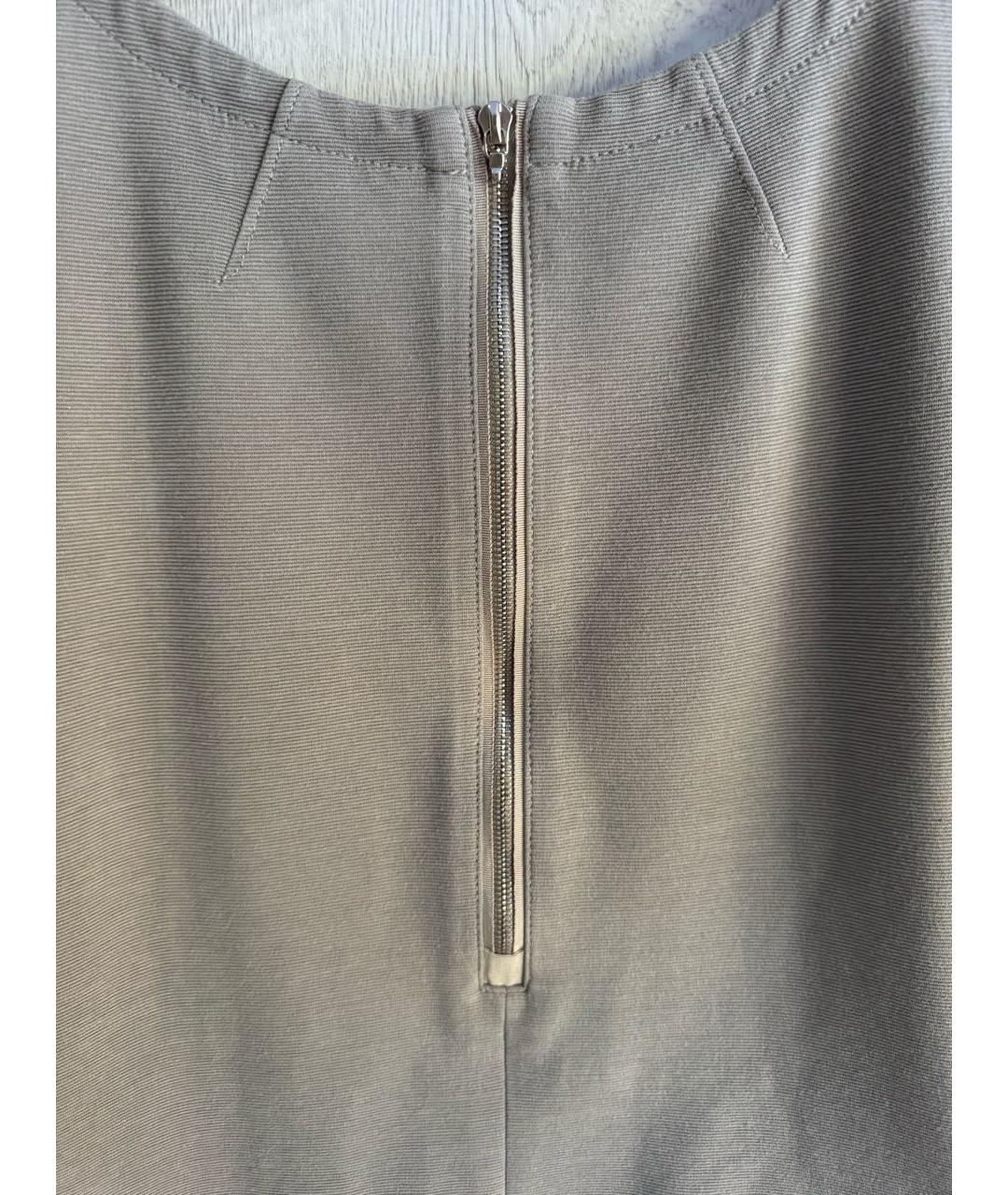 BOGNER Серое хлопко-эластановое повседневное платье, фото 6