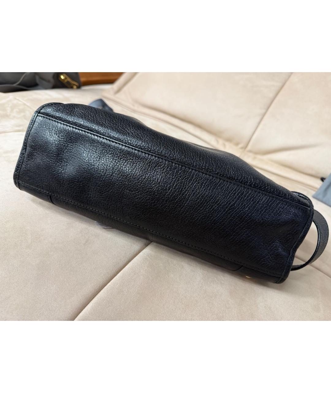 BALENCIAGA Черная кожаная сумка тоут, фото 4