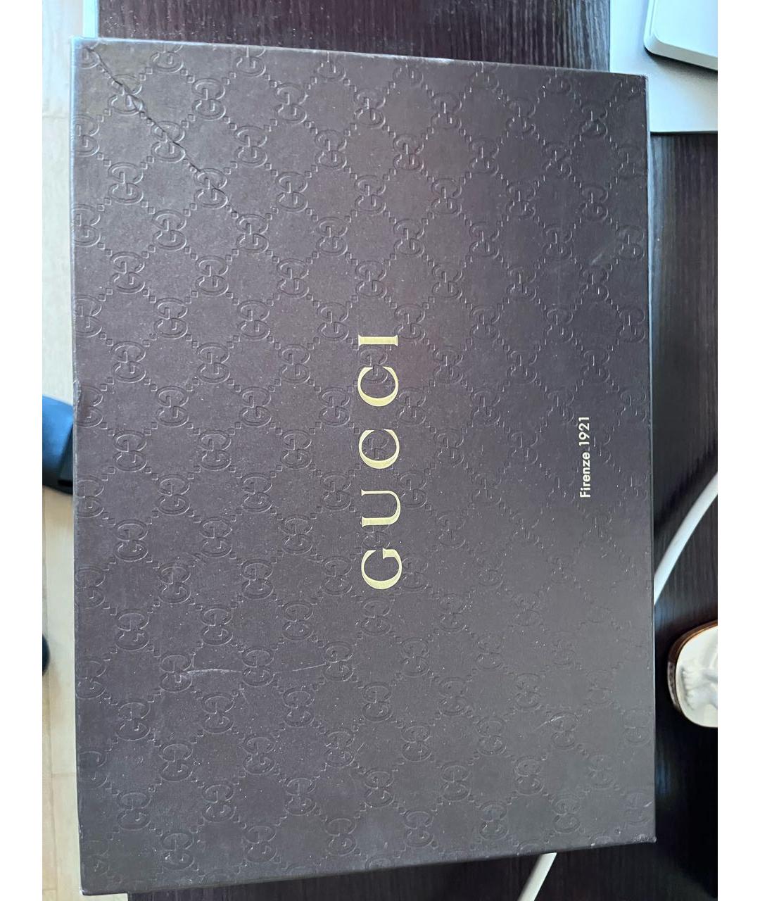 GUCCI Коричневые кожаные полусапоги, фото 8