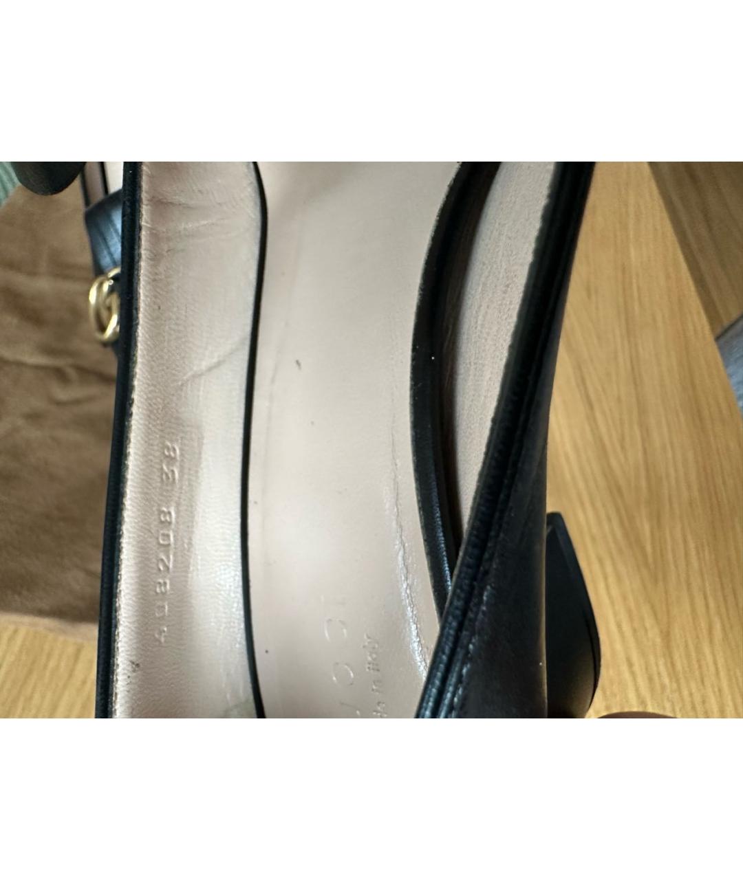 GUCCI Черные кожаные туфли, фото 7