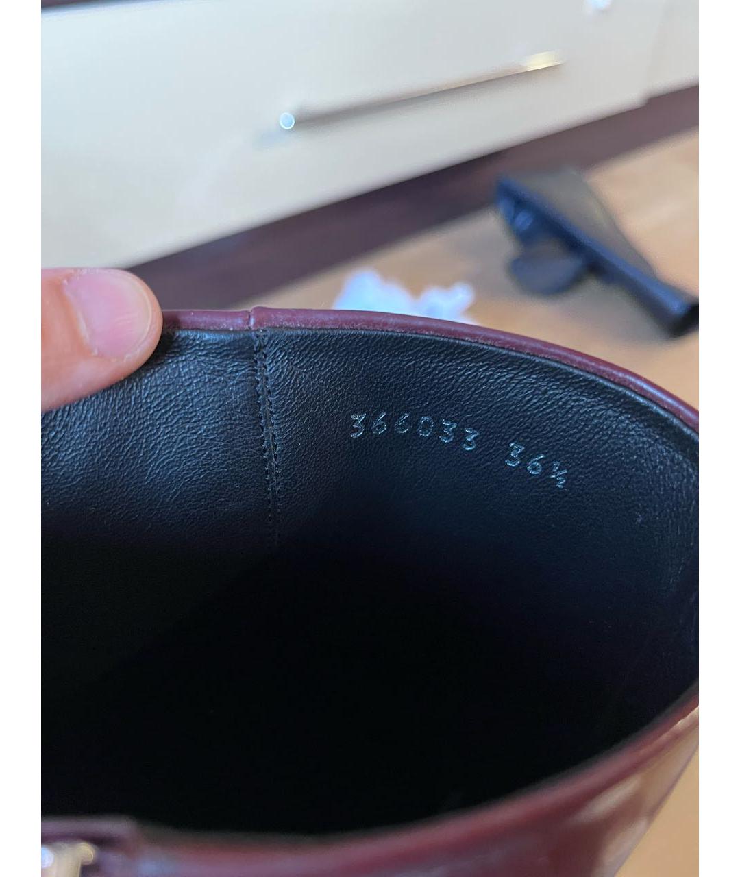 GUCCI Фиолетовые сапоги из лакированной кожи, фото 7