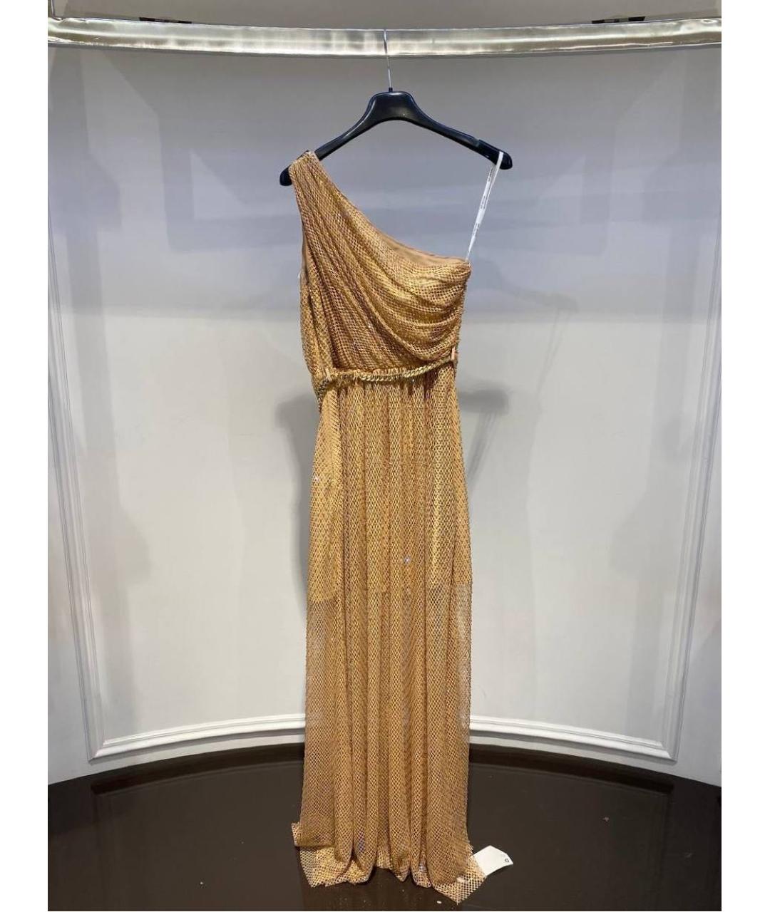 SELF-PORTRAIT Золотое вечернее платье, фото 3
