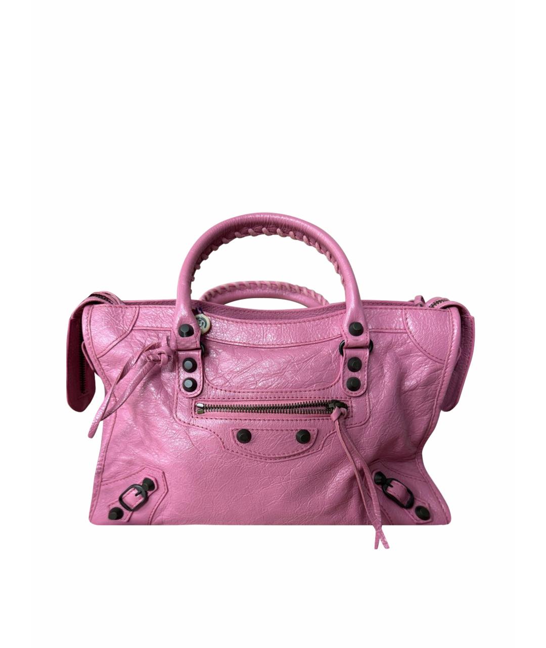 BALENCIAGA Розовая кожаная сумка через плечо, фото 1