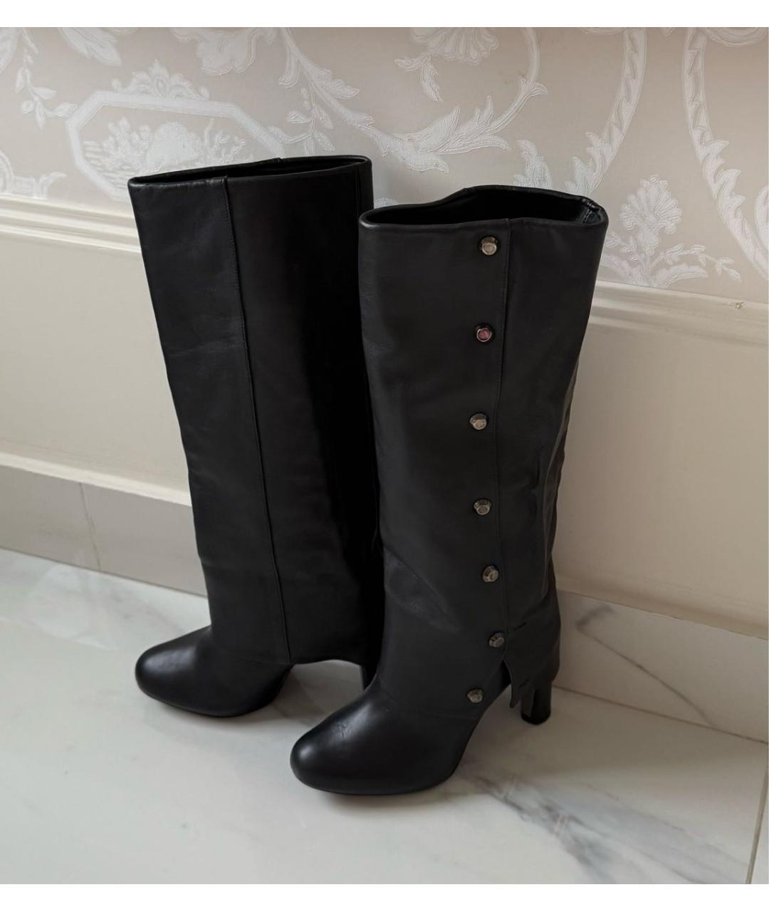 STUART WEITZMAN Черные кожаные сапоги, фото 4