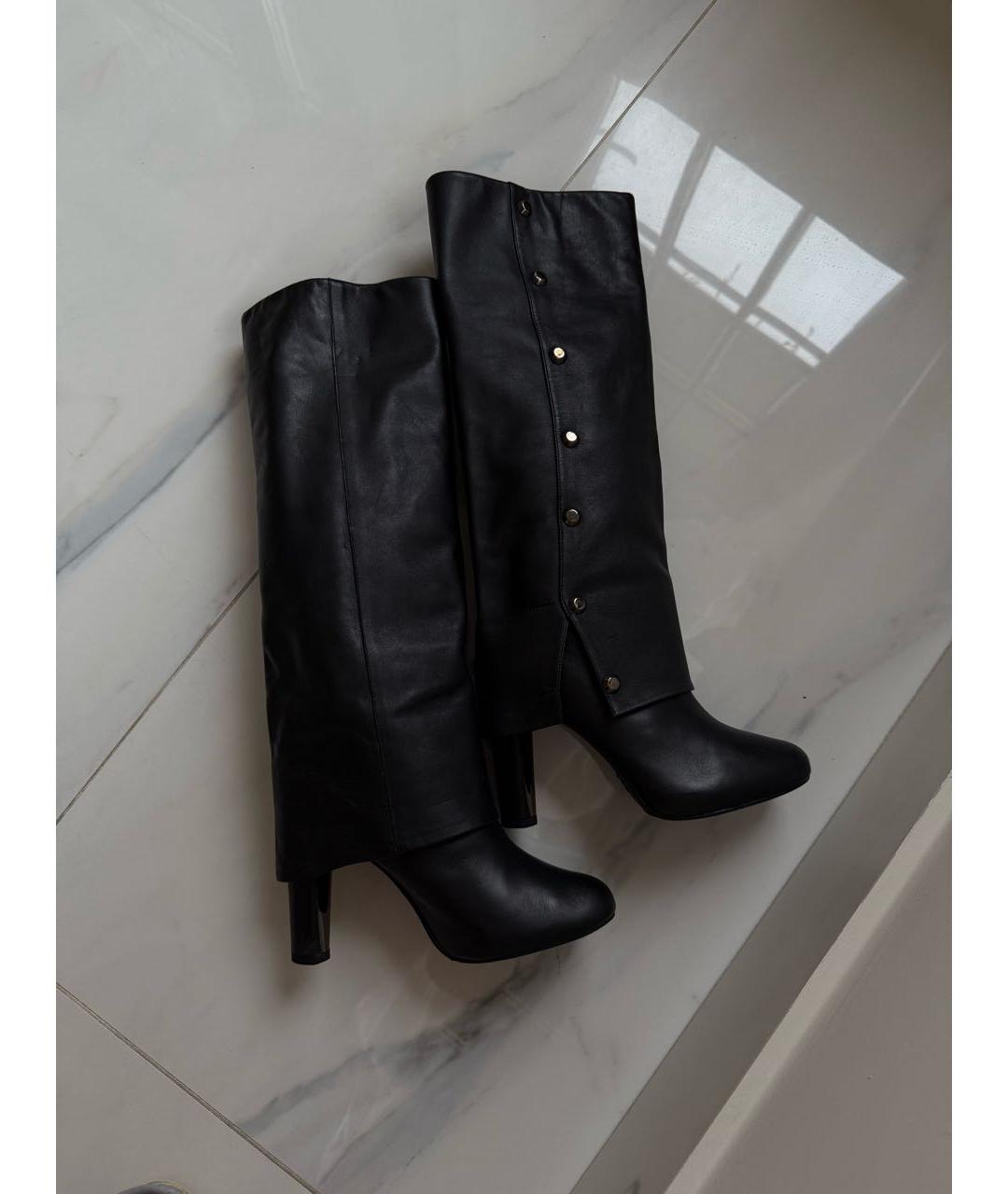 STUART WEITZMAN Черные кожаные сапоги, фото 3