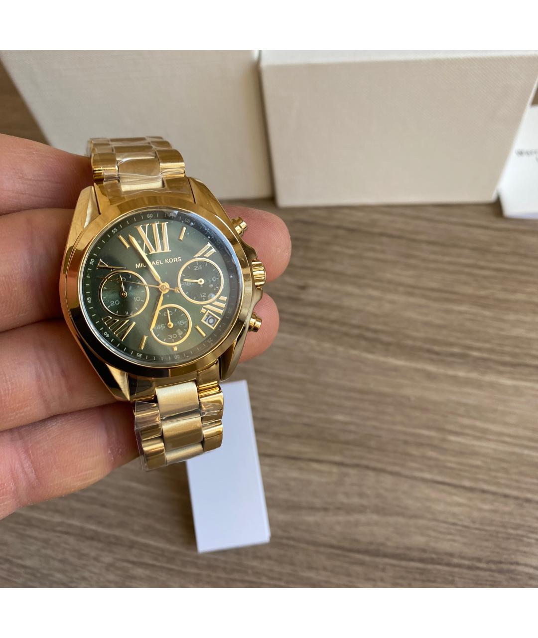 MICHAEL KORS Золотые металлические часы, фото 7