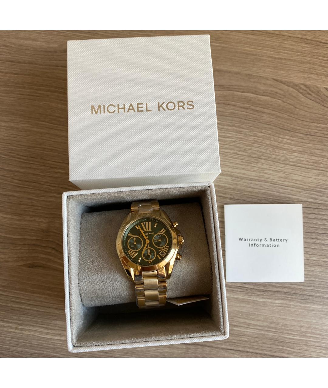 MICHAEL KORS Золотые металлические часы, фото 2