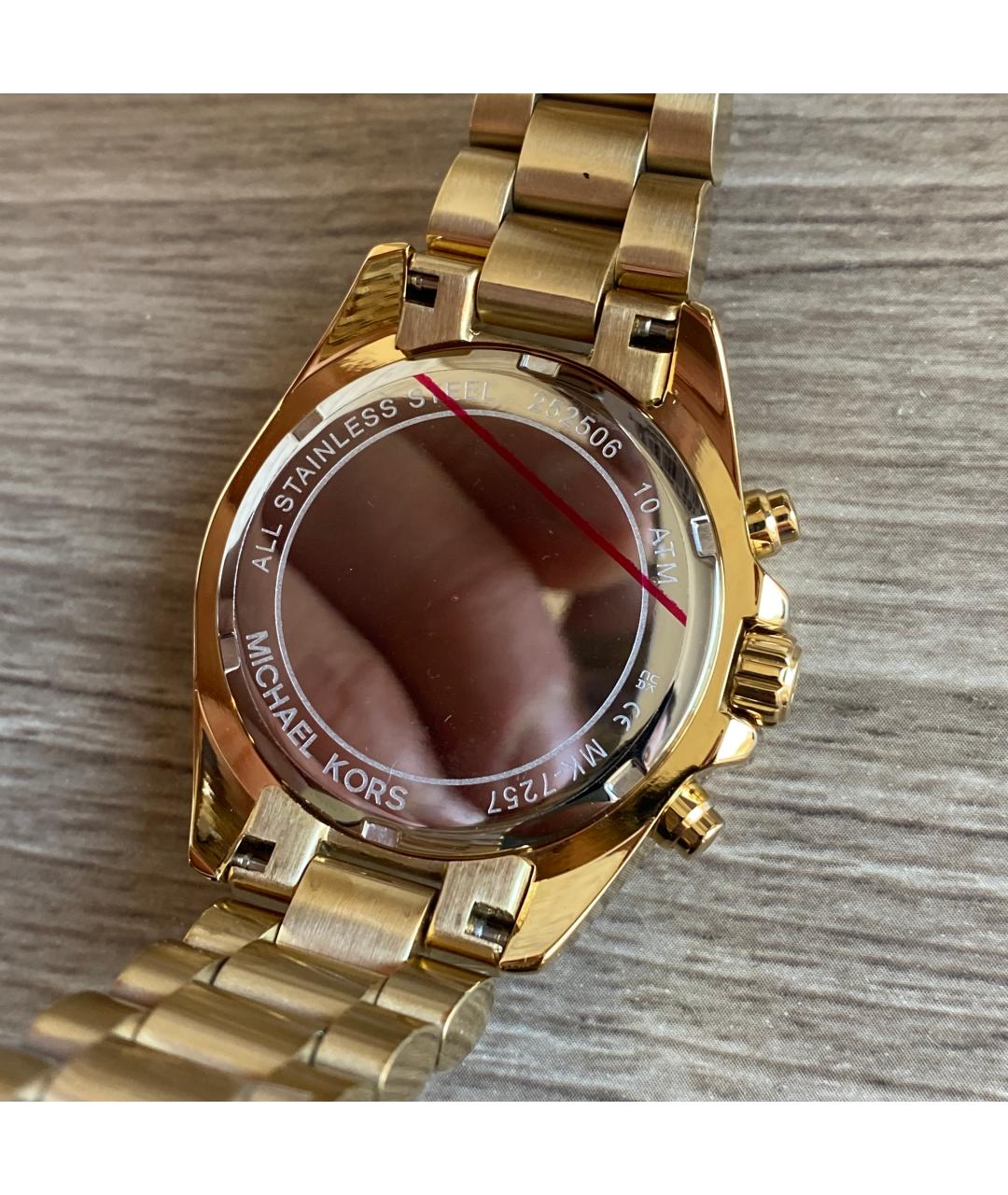 MICHAEL KORS Золотые металлические часы, фото 8