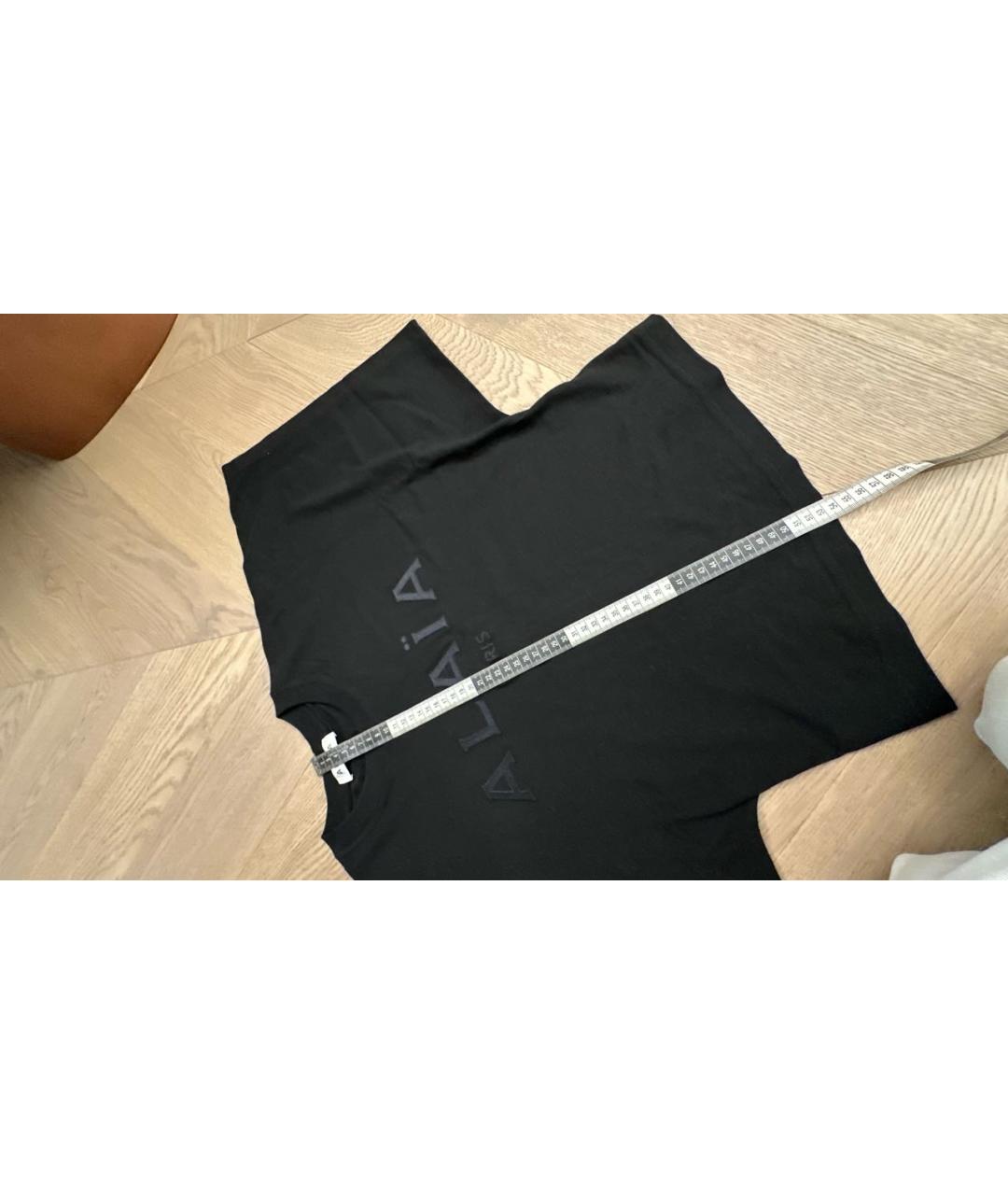 ALAIA Черная хлопковая футболка, фото 3