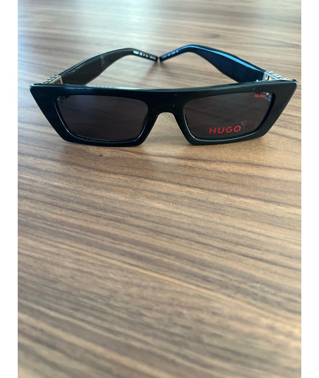 HUGO Черные пластиковые солнцезащитные очки, фото 6