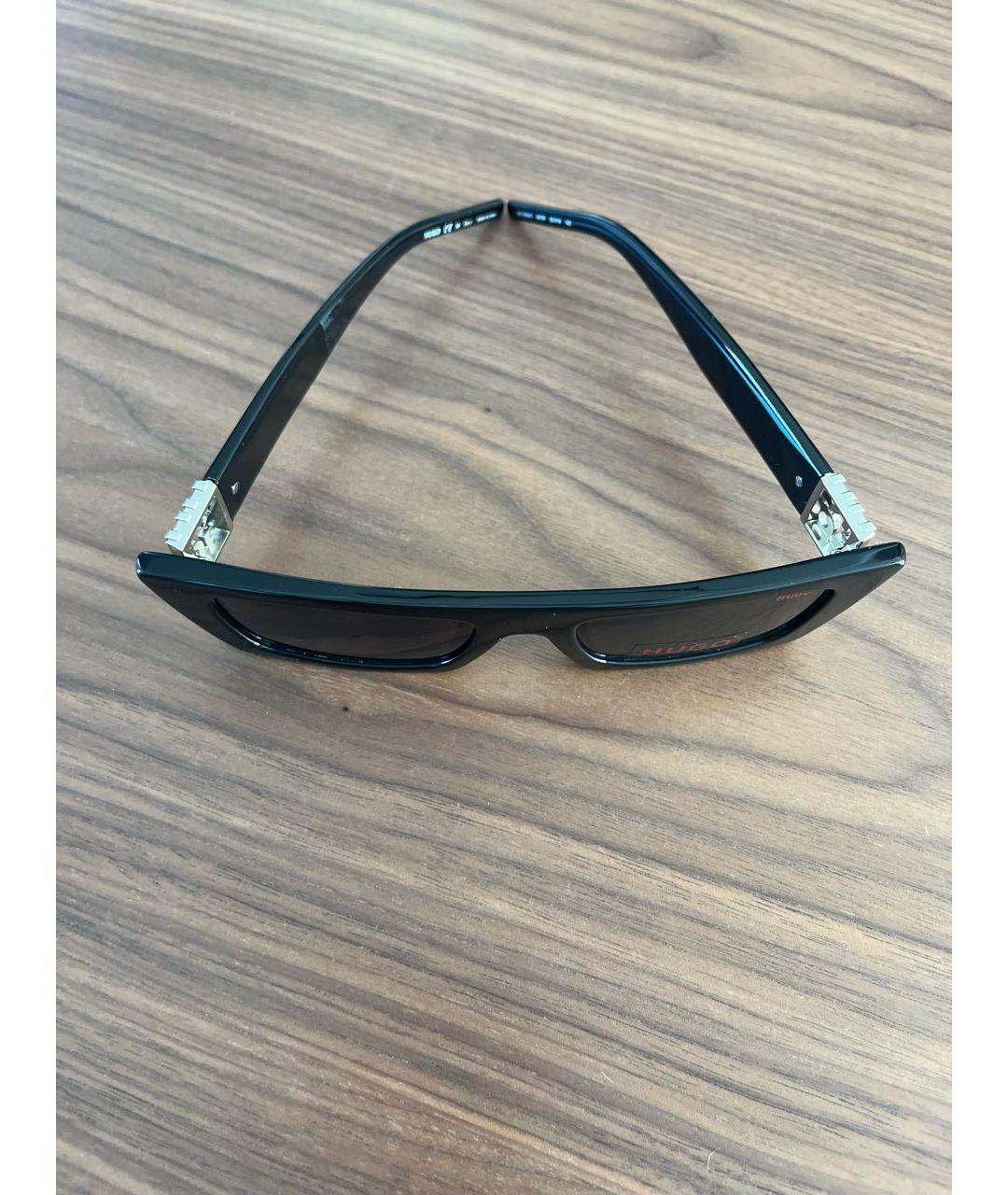 HUGO Черные пластиковые солнцезащитные очки, фото 4