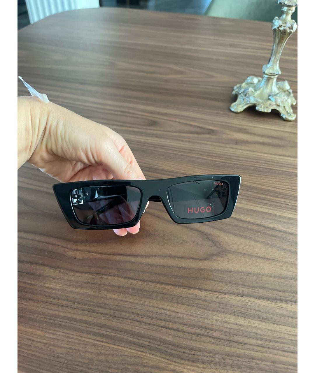 HUGO Черные пластиковые солнцезащитные очки, фото 7