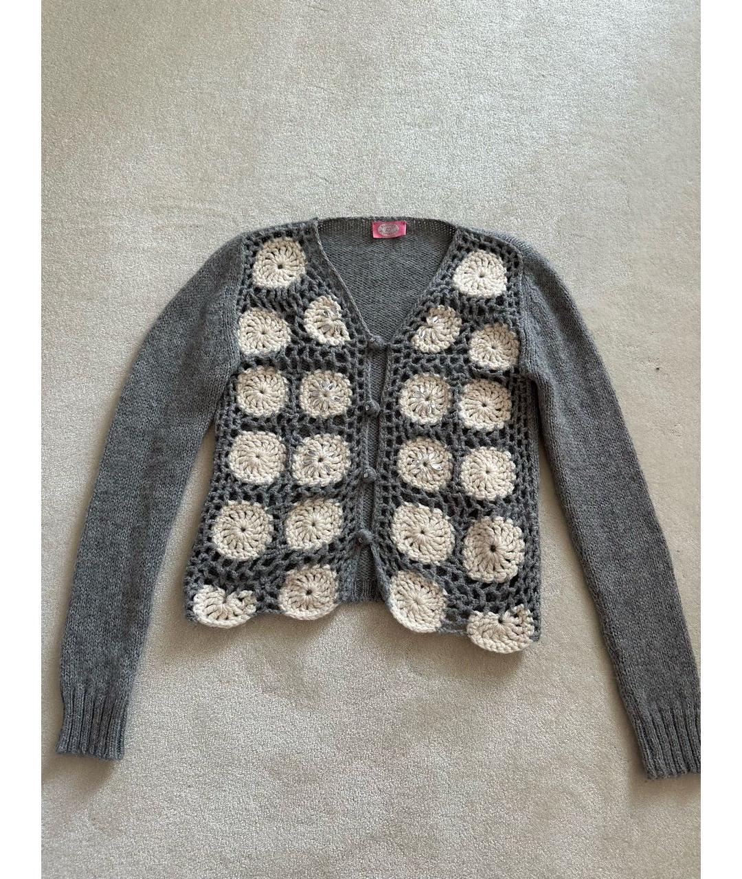 BLUGIRL Серый шерстяной кардиган, фото 8