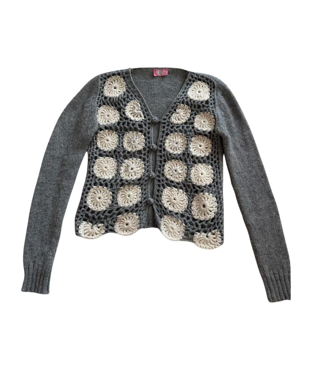 BLUGIRL Серый шерстяной кардиган, фото 1