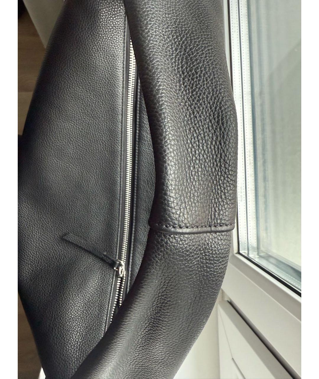 BY FAR Черная кожаная сумка с короткими ручками, фото 6