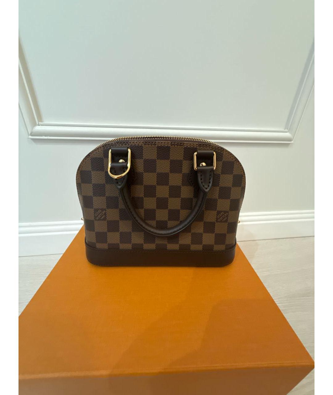 LOUIS VUITTON Коричневая сумка с короткими ручками, фото 3