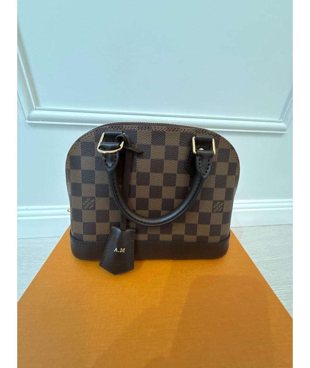 LOUIS VUITTON Коричневая сумка с короткими ручками, фото 5