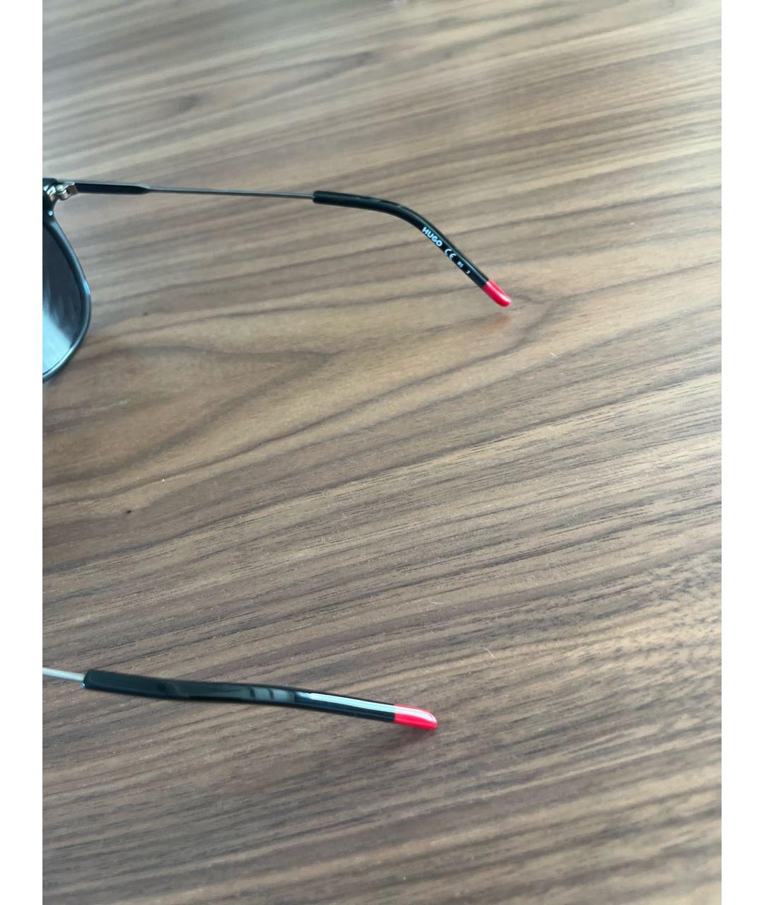 HUGO Черные пластиковые солнцезащитные очки, фото 8