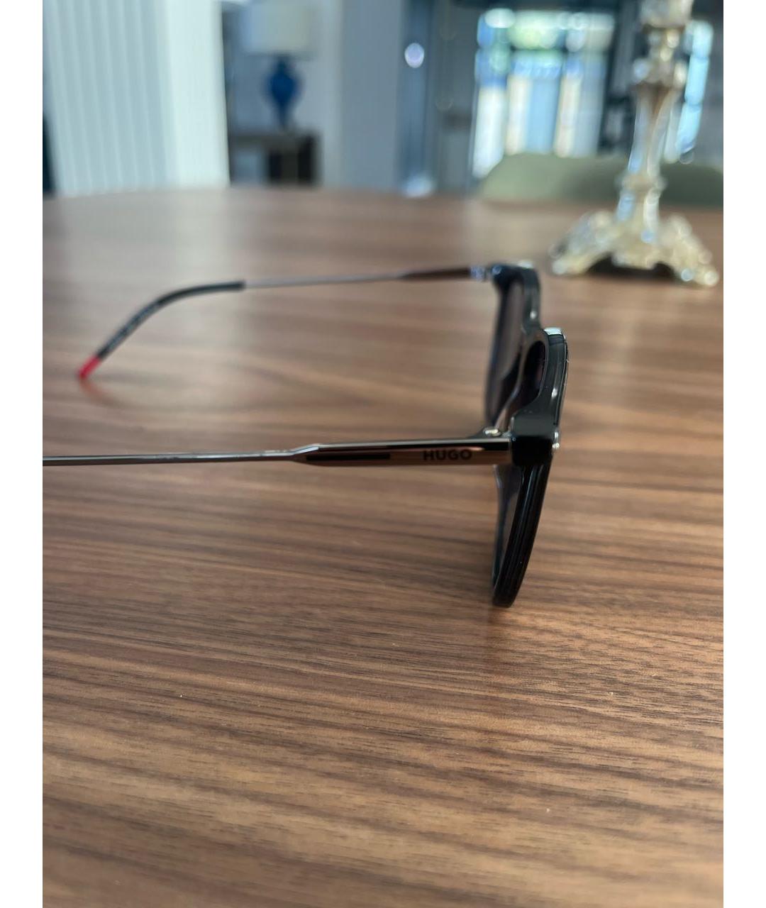 HUGO Черные пластиковые солнцезащитные очки, фото 3