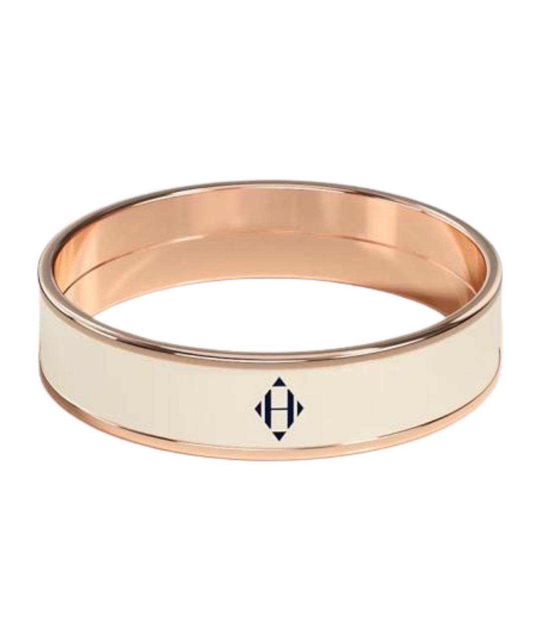 HERMES Бежевое металлическое кольцо, фото 1