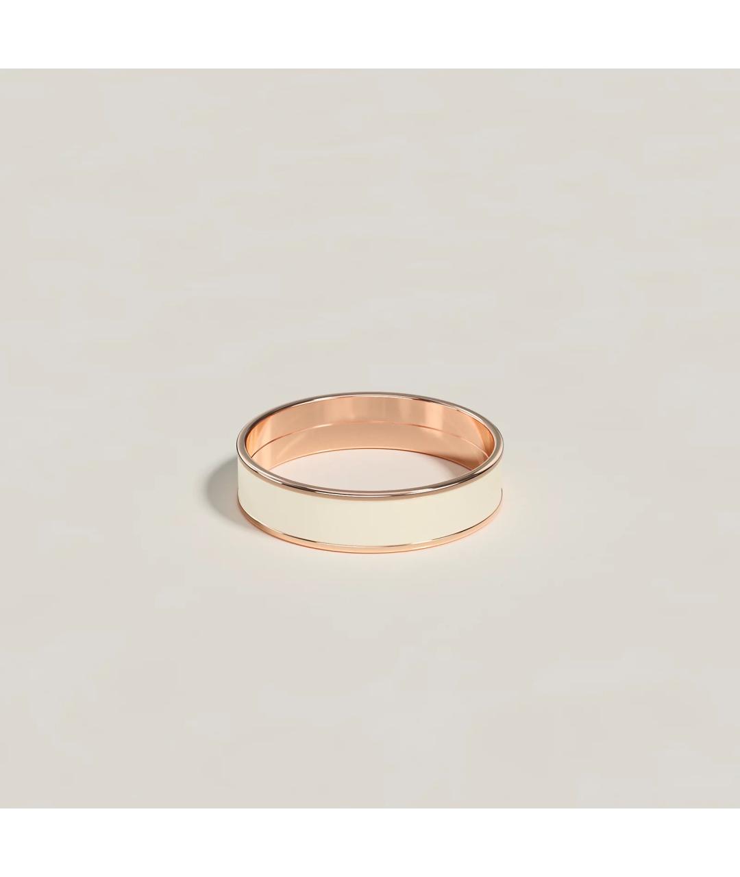 HERMES Бежевое металлическое кольцо, фото 2